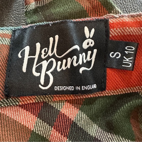 Hell Bunny Plaid Suspender Skirt- Fall/Autumn Skirt Dress - Picture 5 of 13
